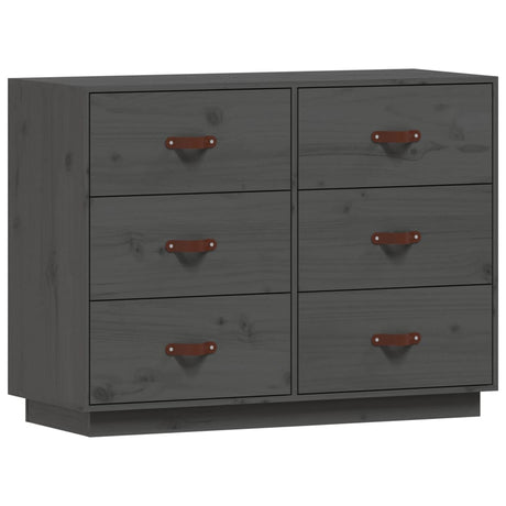 Dressoir 100x40x75 cm massief grenenhout grijs - AllerleiShop