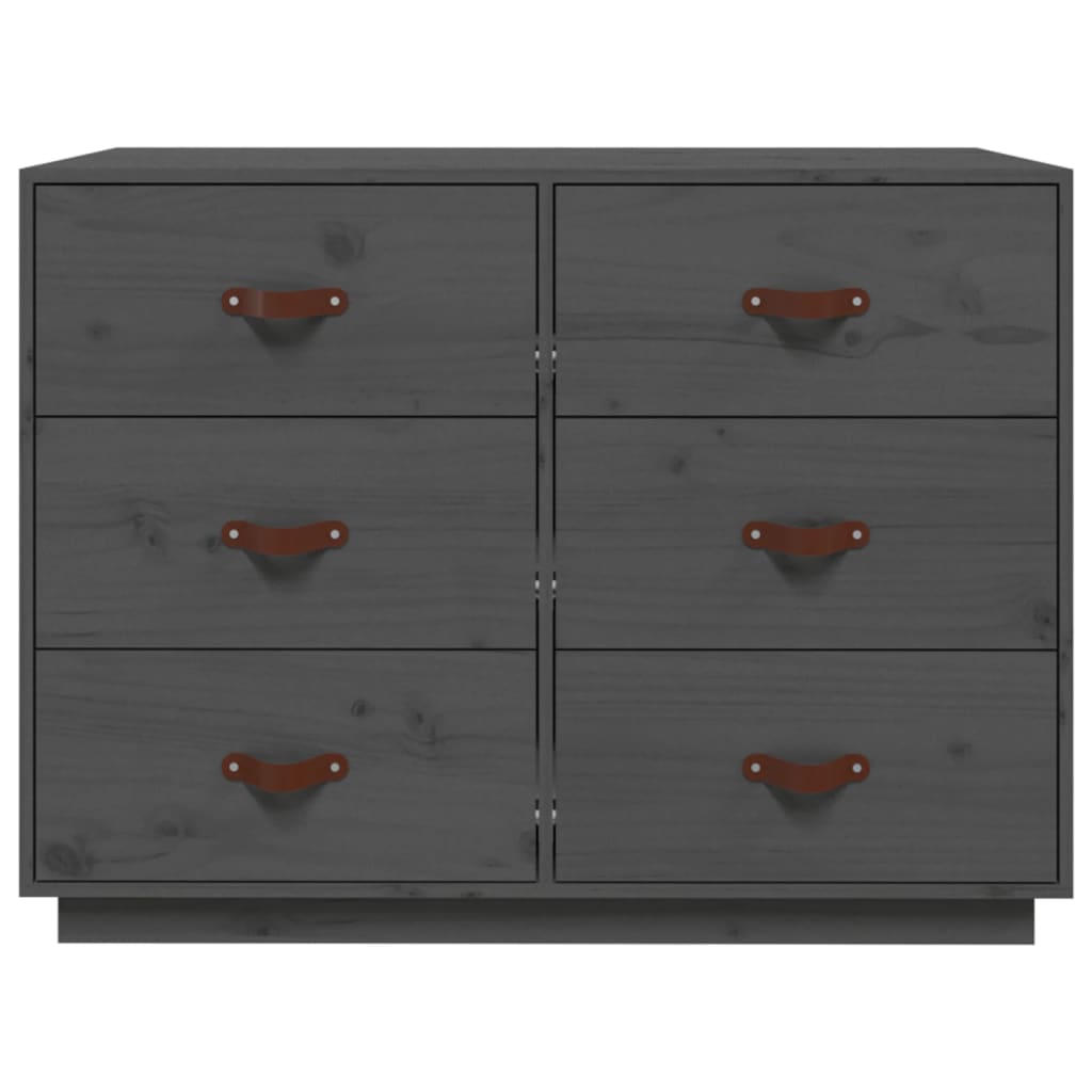 Dressoir 100x40x75 cm massief grenenhout grijs - AllerleiShop