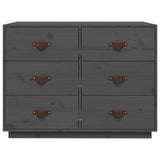 Dressoir 100x40x75 cm massief grenenhout grijs - AllerleiShop