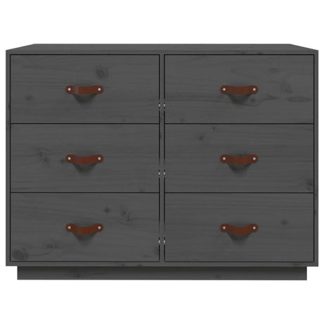 Dressoir 100x40x75 cm massief grenenhout grijs - AllerleiShop