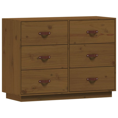 Dressoir 100x40x75 cm massief grenenhout honingbruin - AllerleiShop