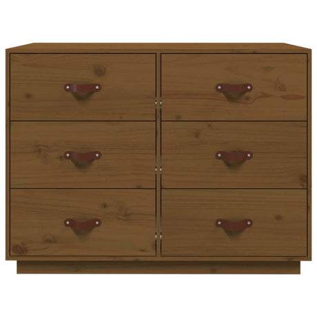 Dressoir 100x40x75 cm massief grenenhout honingbruin - AllerleiShop