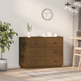 Dressoir 100x40x75 cm massief grenenhout honingbruin - AllerleiShop