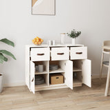 Dressoir 100x40x75 cm massief grenenhout wit - AllerleiShop