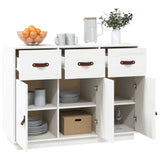 Dressoir 100x40x75 cm massief grenenhout wit - AllerleiShop