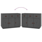 Dressoir 100x40x75 cm massief grenenhout grijs - AllerleiShop