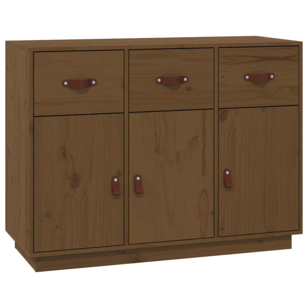 Dressoir 100x40x75 cm massief grenenhout honingbruin - AllerleiShop