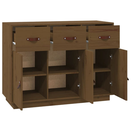 Dressoir 100x40x75 cm massief grenenhout honingbruin - AllerleiShop