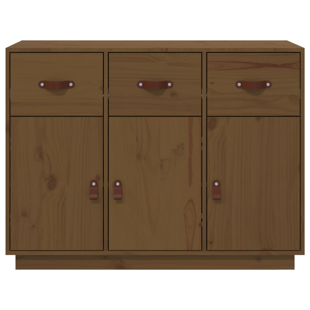 Dressoir 100x40x75 cm massief grenenhout honingbruin - AllerleiShop