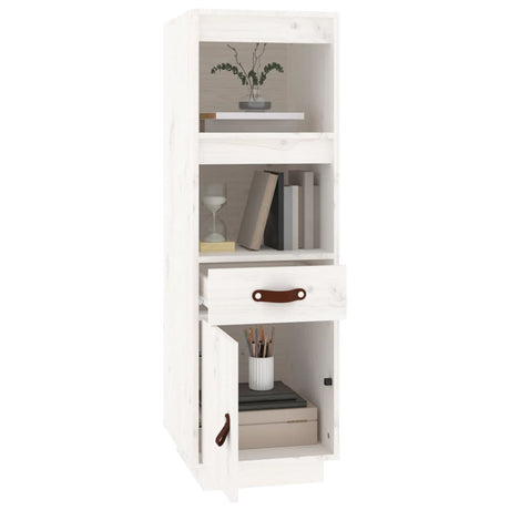 Hoge kast 34x40x108,5 cm massief grenenhout wit - AllerleiShop