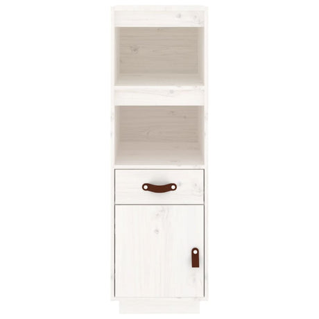 Hoge kast 34x40x108,5 cm massief grenenhout wit - AllerleiShop