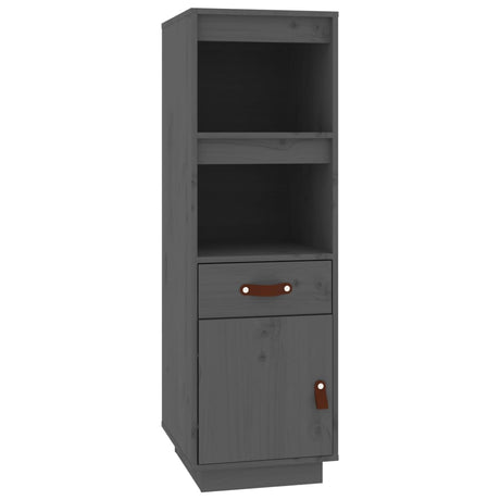 Hoge kast 34x40x108,5 cm massief grenenhout grijs - AllerleiShop