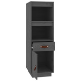 Hoge kast 34x40x108,5 cm massief grenenhout grijs - AllerleiShop