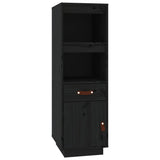 Hoge kast 34x40x108,5 cm massief grenenhout zwart - AllerleiShop