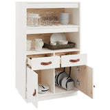 Hoge kast 67x40x108,5 cm massief grenenhout wit - AllerleiShop