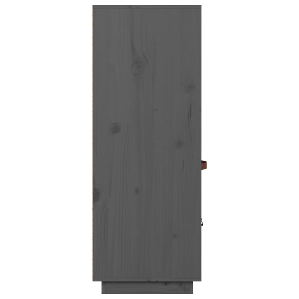 Hoge kast 67x40x108,5 cm massief grenenhout grijs - AllerleiShop