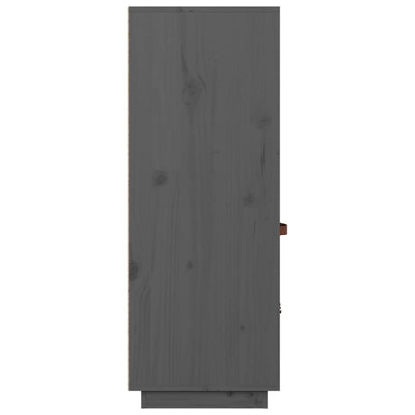 Hoge kast 67x40x108,5 cm massief grenenhout grijs - AllerleiShop