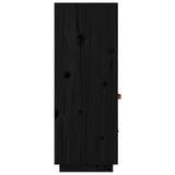 Hoge kast 67x40x108,5 cm massief grenenhout zwart - AllerleiShop