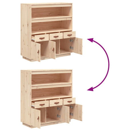 Hoge kast 100x40x108,5 cm massief grenenhout - AllerleiShop