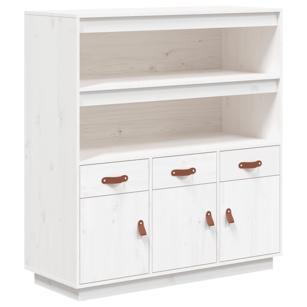 Hoge kast 100x40x108,5 cm massief grenenhout wit - AllerleiShop