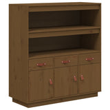 Hoge kast 100x40x108,5 cm massief grenenhout honingbruin - AllerleiShop