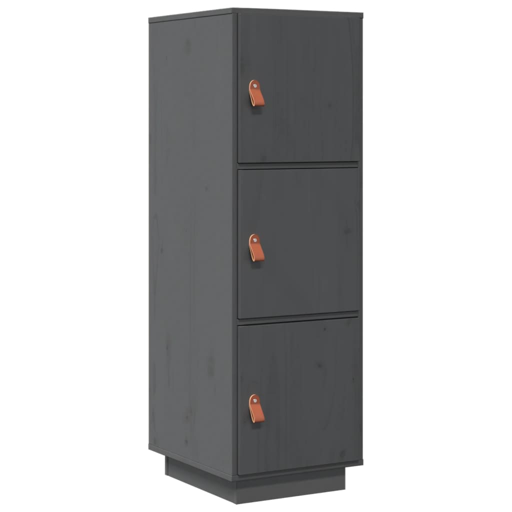 Hoge kast 34x40x108,5 cm massief grenenhout grijs - AllerleiShop