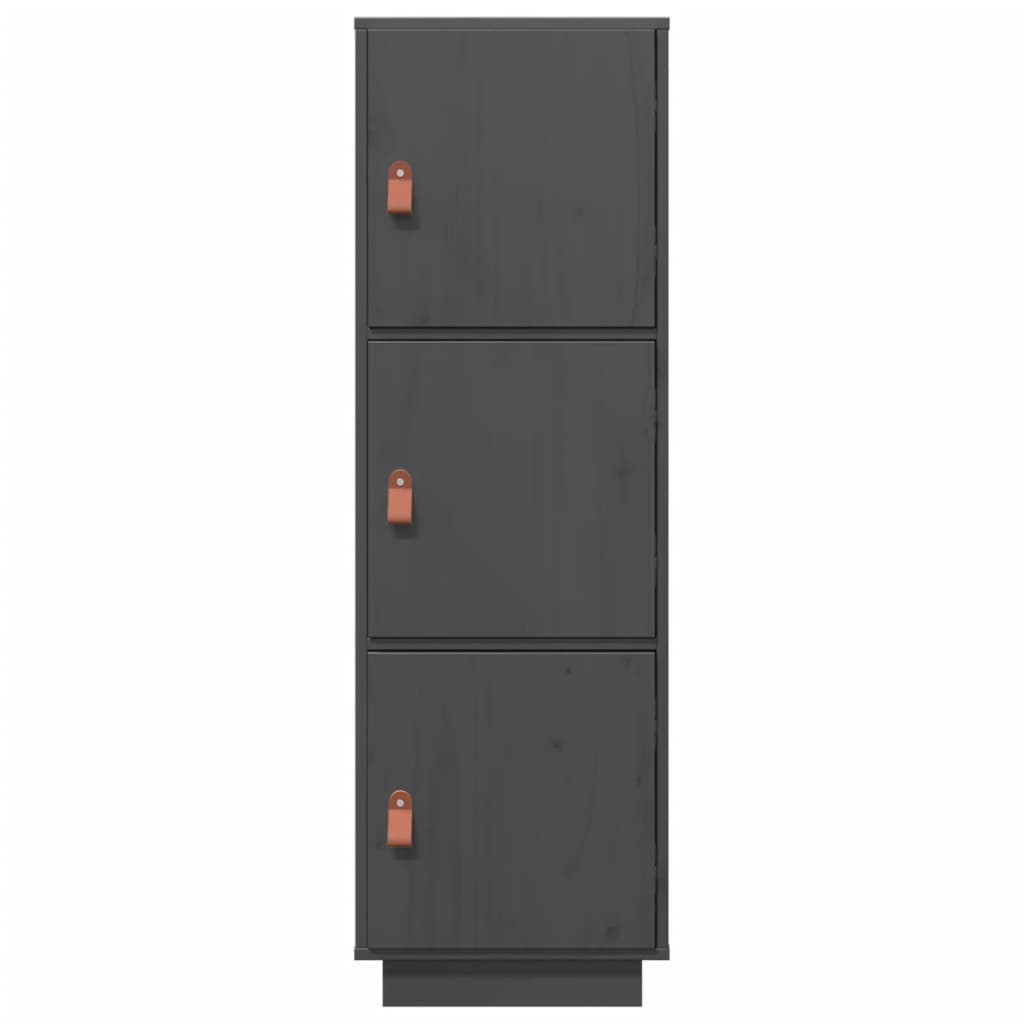 Hoge kast 34x40x108,5 cm massief grenenhout grijs - AllerleiShop