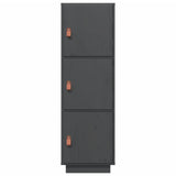 Hoge kast 34x40x108,5 cm massief grenenhout grijs - AllerleiShop