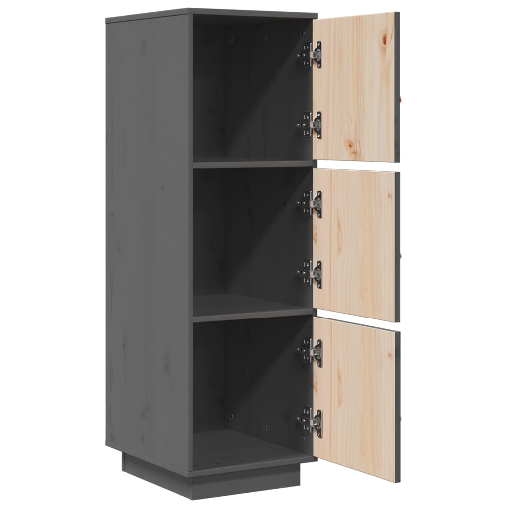 Hoge kast 34x40x108,5 cm massief grenenhout grijs - AllerleiShop