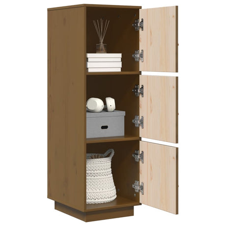 Hoge kast 34x40x108,5 cm massief grenenhout honingbruin - AllerleiShop