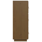 Hoge kast 34x40x108,5 cm massief grenenhout honingbruin - AllerleiShop