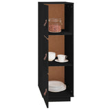 Hoge kast 34x40x108,5 cm massief grenenhout zwart - AllerleiShop