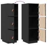 Hoge kast 34x40x108,5 cm massief grenenhout zwart - AllerleiShop