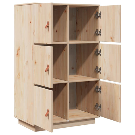 Hoge kast 67x40x108,5 cm massief grenenhout - AllerleiShop