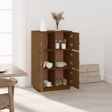 Hoge kast 67x40x108,5 cm massief grenenhout honingbruin - AllerleiShop