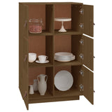 Hoge kast 67x40x108,5 cm massief grenenhout honingbruin - AllerleiShop