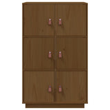 Hoge kast 67x40x108,5 cm massief grenenhout honingbruin - AllerleiShop