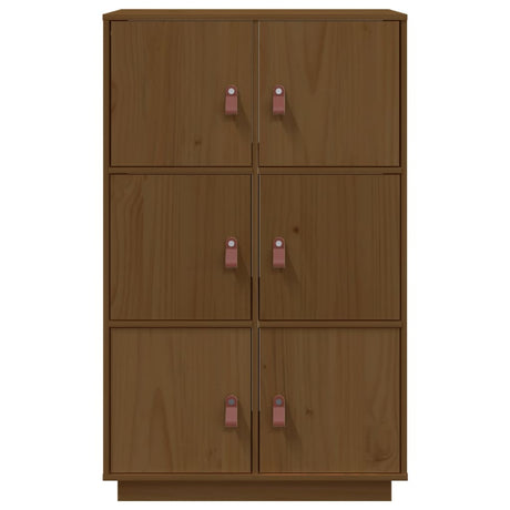 Hoge kast 67x40x108,5 cm massief grenenhout honingbruin - AllerleiShop