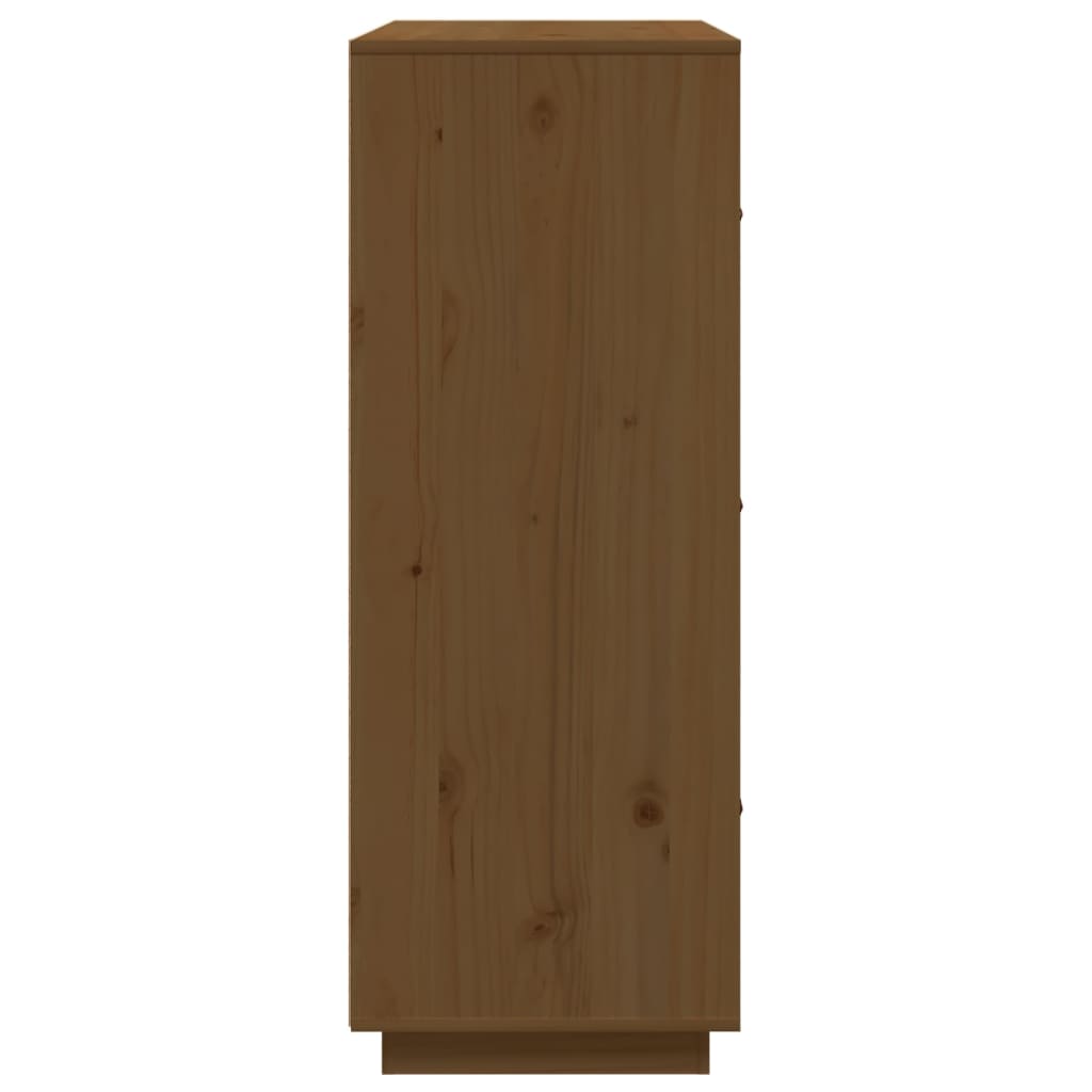 Hoge kast 67x40x108,5 cm massief grenenhout honingbruin - AllerleiShop