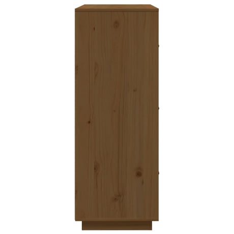 Hoge kast 67x40x108,5 cm massief grenenhout honingbruin - AllerleiShop