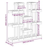 Plantenstandaard 104,5x25x109,5 cm grenenhout honingbruin - AllerleiShop