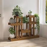 Plantenstandaard 104,5x25x77,5cm massief grenenhout honingbruin - AllerleiShop