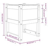 Plantenbak 40x40x52,5 cm massief grenenhout - AllerleiShop