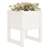 Plantenbak 40x40x52,5 cm massief grenenhout wit - AllerleiShop