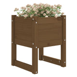 Plantenbakken 2 st 40x40x52,5 cm massief grenenhout honingbruin - AllerleiShop