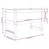 Plantenbak 78x40x52 cm massief grenenhout wit - AllerleiShop