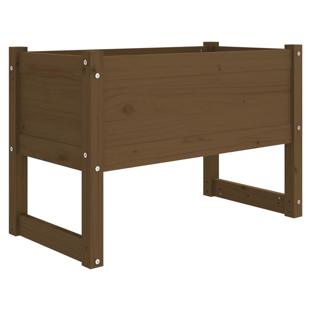 Plantenbak 78x40x52 cm massief grenenhout honingbruin - AllerleiShop