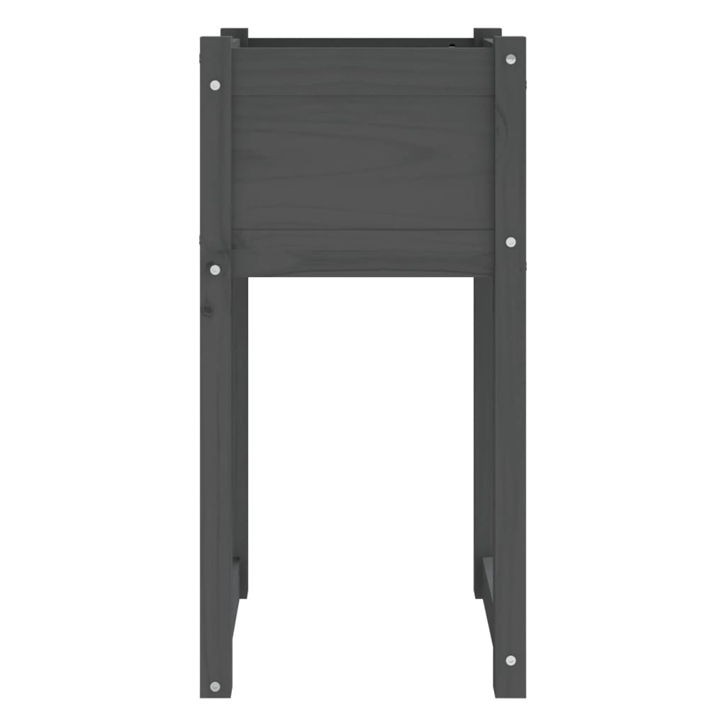 Plantenbak 40x40x81 cm massief grenenhout grijs - AllerleiShop