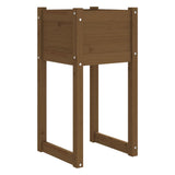 Plantenbak 40x40x81 cm massief grenenhout honingbruin - AllerleiShop