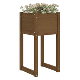 Plantenbak 40x40x81 cm massief grenenhout honingbruin - AllerleiShop